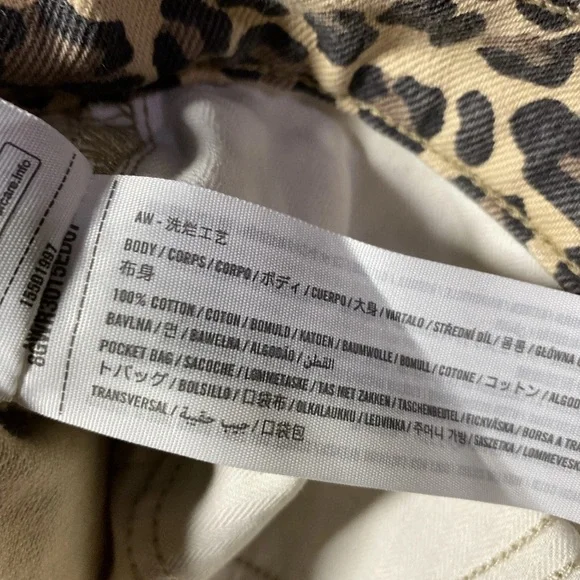 Abercrombie & Fitch Leopard Print Barrel Jeans Women Size 26 Midrise Wide Baggy - Picture 6 of 9